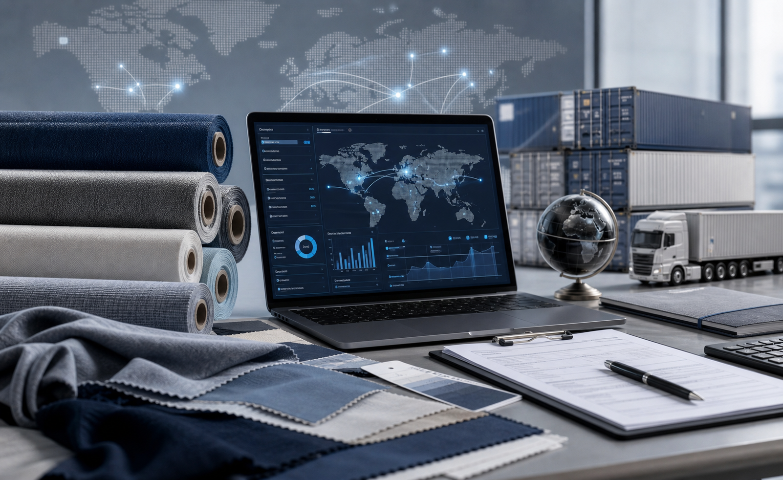 Global textile export service and logistics coordination