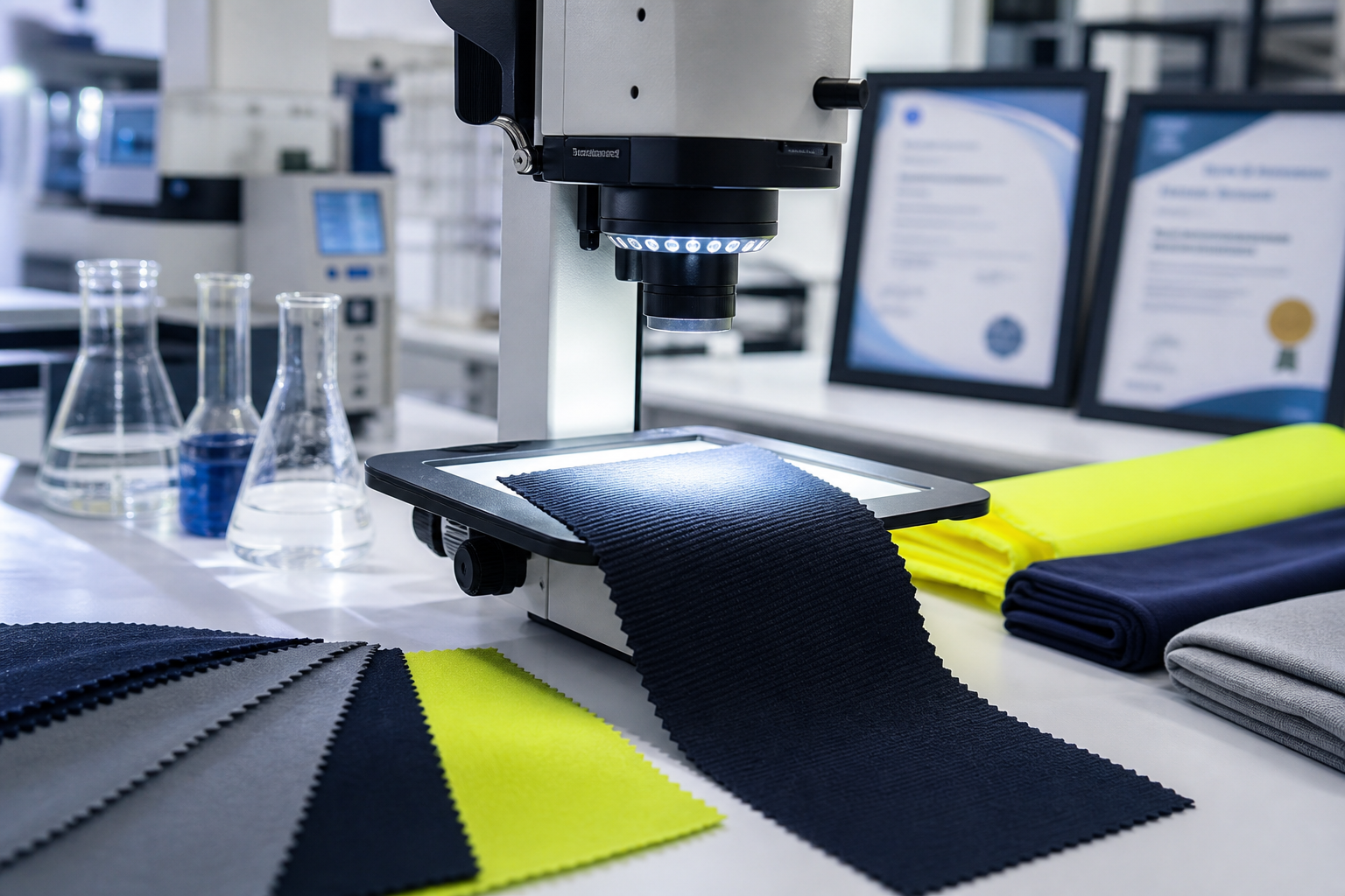 Textile testing and quality control laboratory